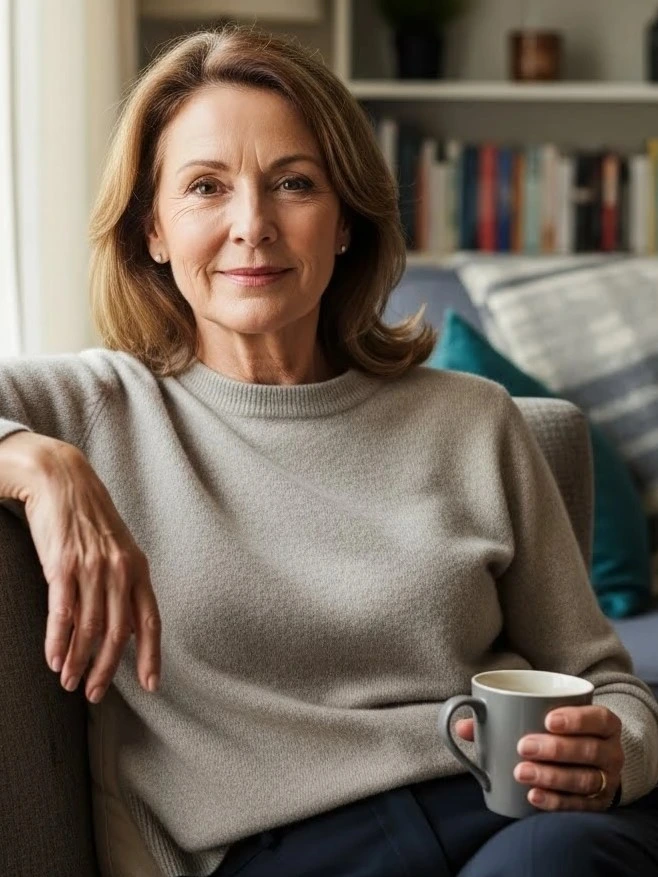 Confident mature woman representing senior dating on Cozy Dating